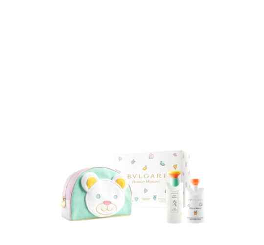 BULGARI SET Petits Et Mamans Eau de Toilette Vapo 100ml + BL 75ml + Trousse Bear
