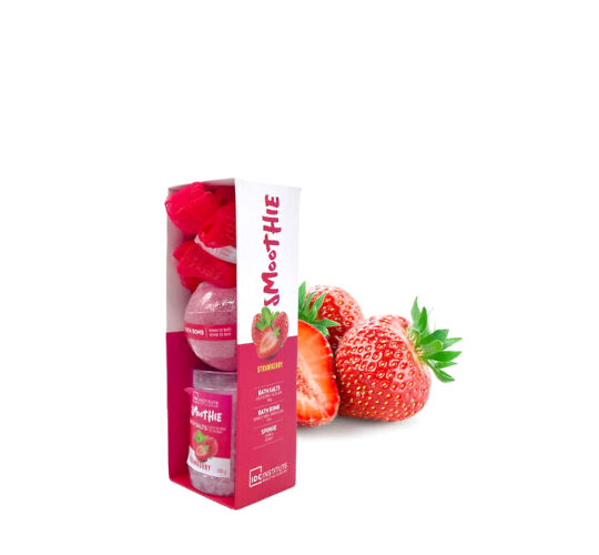 IDC INSTITUTE Smoothie Strawberry Bath Set 3 pieces