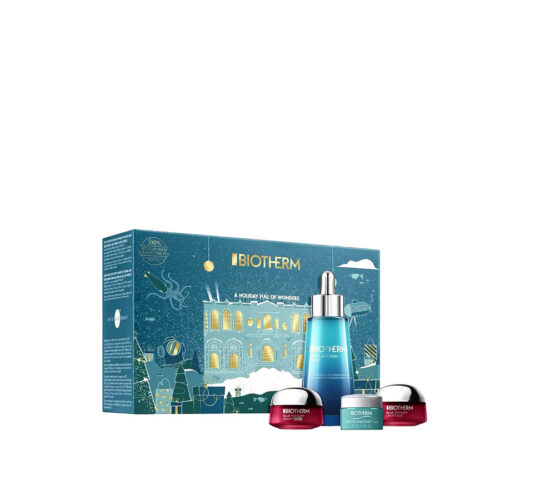 BIOTHERM SET Life Plankton Elixir 50ml+Blue Therapy Uplift 15ml+Blue Therapy Uplift Night 15ml+Life Plankton Eye 5ml+Pouch
